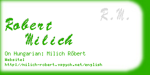 robert milich business card